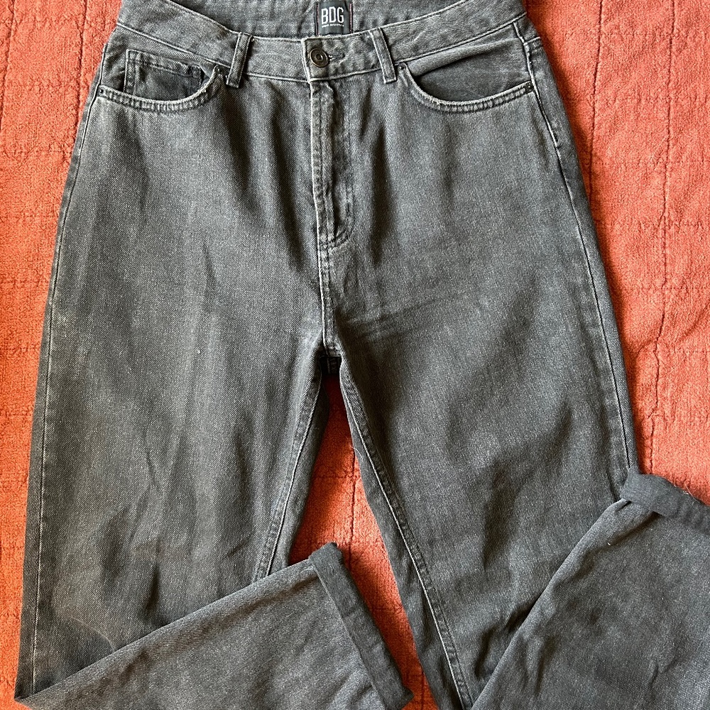 BDG Urban Outfitters black wash high rise jean